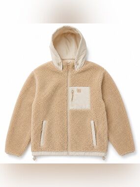 Billabong Women's Small Beige Sherpa Hoodie Jacket Adventure
